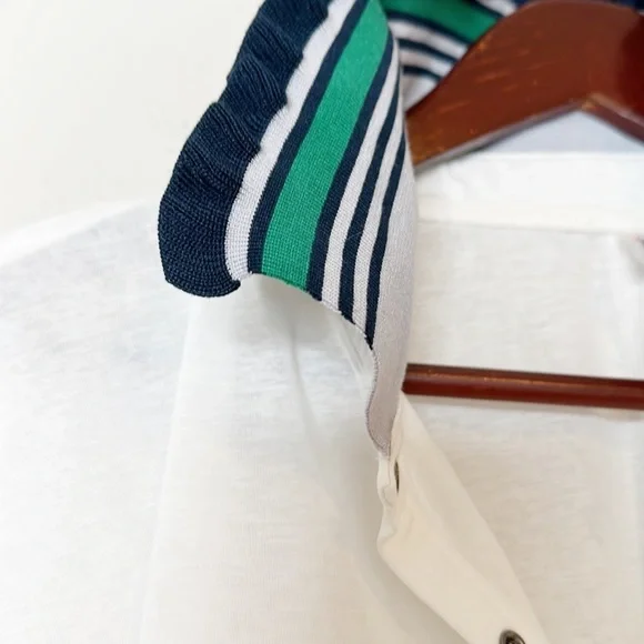 NWT Free People Movement Time Out White Polo t shirt crop float women size XS - Picture 5 of 6